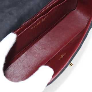 Chanel Vintage Classic Double Flap Bag Quilted Suede