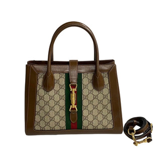 Gucci Ophidia Top Handle Tote GG Coated Canvas with Leather