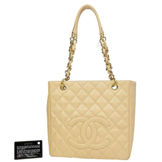 Chanel Petite Shopping Tote Quilted Caviar