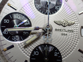 Breitling Chronomat Chronometer Automatic Watch stainless Steel Dial and leather bracelet