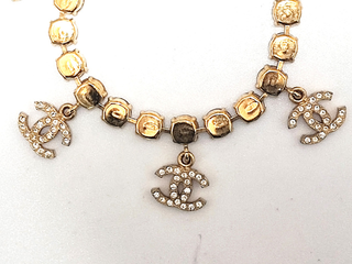 Chanel Vintage Charm Chain Bracelet Metal