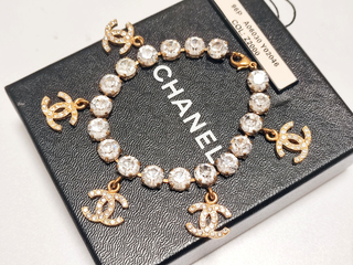 Chanel Vintage Charm Chain Bracelet Metal