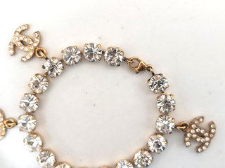 Chanel Vintage Charm Chain Bracelet Metal