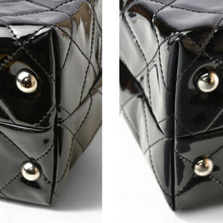 Chanel Vinyl Quilted Large In The Business Tote Black