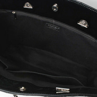 Chanel Vinyl Quilted Large In The Business Tote Black