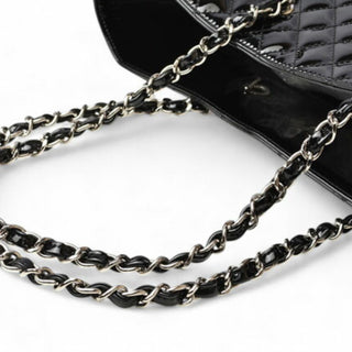 Chanel Vinyl Quilted Large In The Business Tote Black