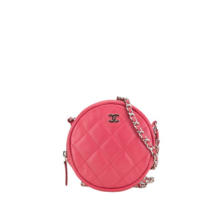 Chanel Round Mini Crossbody Coral
