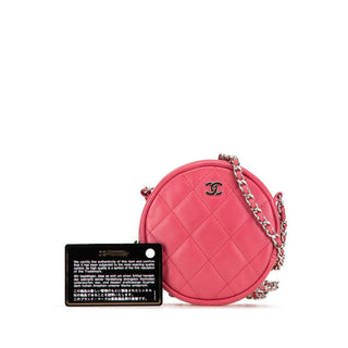 Chanel Round Mini Crossbody Coral