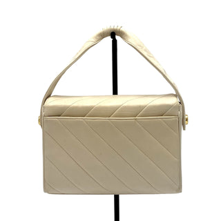 Chanel Vintage Olsen CC Chain Tote Canvas with Leather