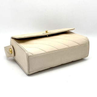 Chanel Vintage Olsen CC Chain Tote Canvas with Leather