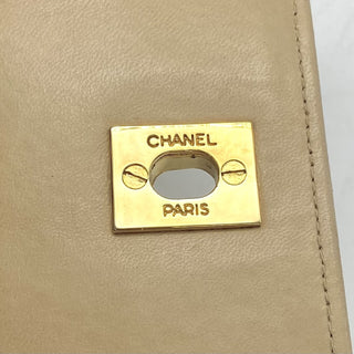 Chanel Vintage Olsen CC Chain Tote Canvas with Leather