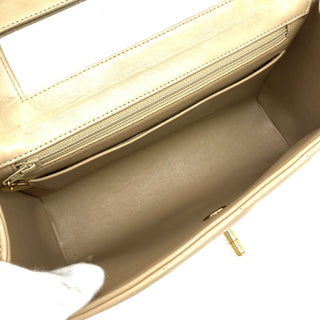 Chanel Vintage Olsen CC Chain Tote Canvas with Leather