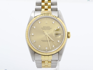 Rolex Oyster Perpetual Datejust Automatic Watch Stainless Steel and Yellow Gold
