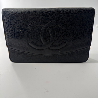 Chanel Logo Wallet on Chain Leather