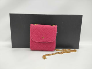 Chanel Classic Flap Card Holder on Chain Quilted Jersey