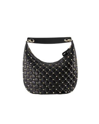 Valentino Garavani Rockstud Bow Double Zip Wristlet Clutch Leather