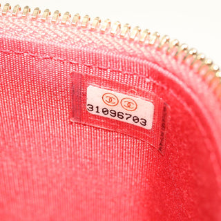 Chanel Classic Vanity Case with Chain Striped Raffia and Jute