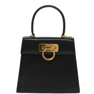Salvatore Ferragamo Convertible Top Handle Bag Leather