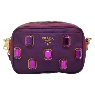 Prada Tessuto pietre Crossbody Crystal