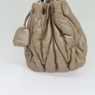 Miu Miu Coffer Convertible Satchel Matelasse Leather