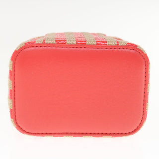 Chanel Classic Vanity Case with Chain Striped Raffia and Jute