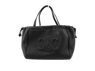 Celine Cuir Triomphe Cabas Drawstring Tote Leather