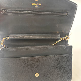 Chanel Logo Wallet on Chain Leather