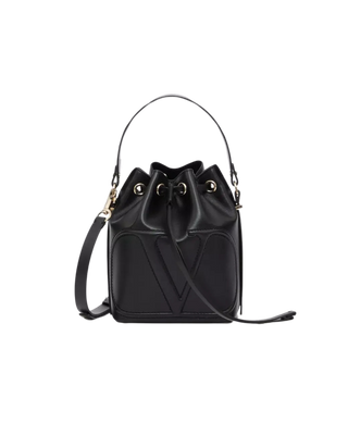 Valentino Garavani VLogo Walk Bucket Bag Leather