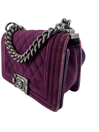 Chanel Boy Flap Bag Quilted Velvet
