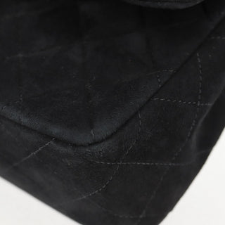 Chanel Vintage Classic Double Flap Bag Quilted Suede