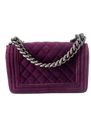 Chanel Boy Flap Bag Quilted Velvet