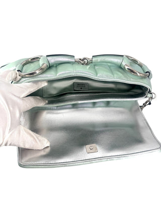 Gucci Horsebit Chain Shoulder Bag Vertical Quilted Leather