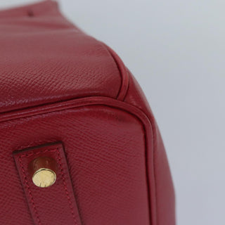 Hermes Birkin Handbag Red Ardennes with Gold Hardware