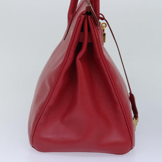 Hermes Birkin Handbag Red Ardennes with Gold Hardware