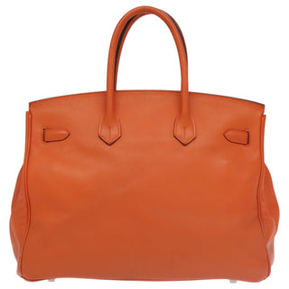 Hermes Birkin Handbag Orange Togo with Palladium Hardware