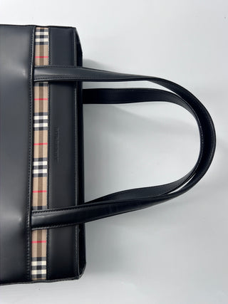 Burberry Nova Check Tote Leather