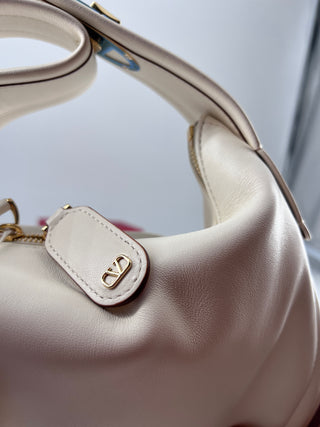 Valentino Garavani Ruffle Hobo Leather