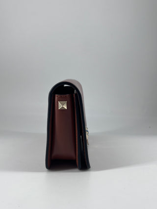 Valentino Garavani Rockstud Flip Lock Flap Bag Leather