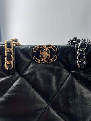 Chanel 19 Shopping Bag Quilted Leather