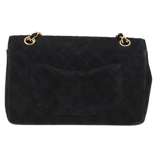 Chanel Vintage Classic Double Flap Bag Quilted Suede