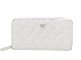 Chanel Trifold Flap Wallet Quilted Caviar