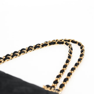 Chanel Vintage Classic Double Flap Bag Quilted Suede
