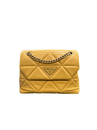 Prada Puffy Yellow Shoulder Bag