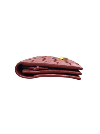 469899 bottega veneta maroon woven WOC