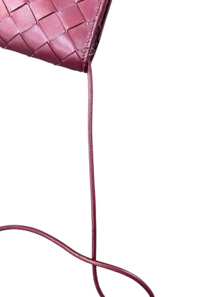 469899 bottega veneta maroon woven WOC
