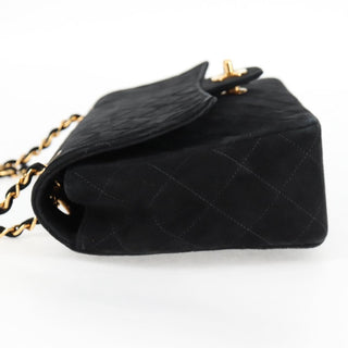 Chanel Vintage Classic Double Flap Bag Quilted Suede