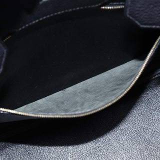 Hermes Birkin Handbag Black Clemence with Palladium Hardware