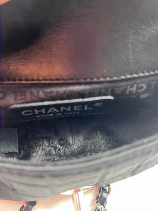 Chanel Chocolate Bar Flap Bag Quilted Satin