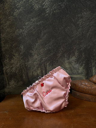 Edie Parker Pink Satin Underwear Clutch Bag 7.1.26
