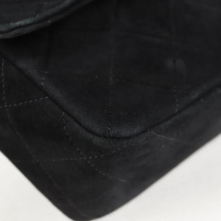 Chanel Vintage Classic Double Flap Bag Quilted Suede